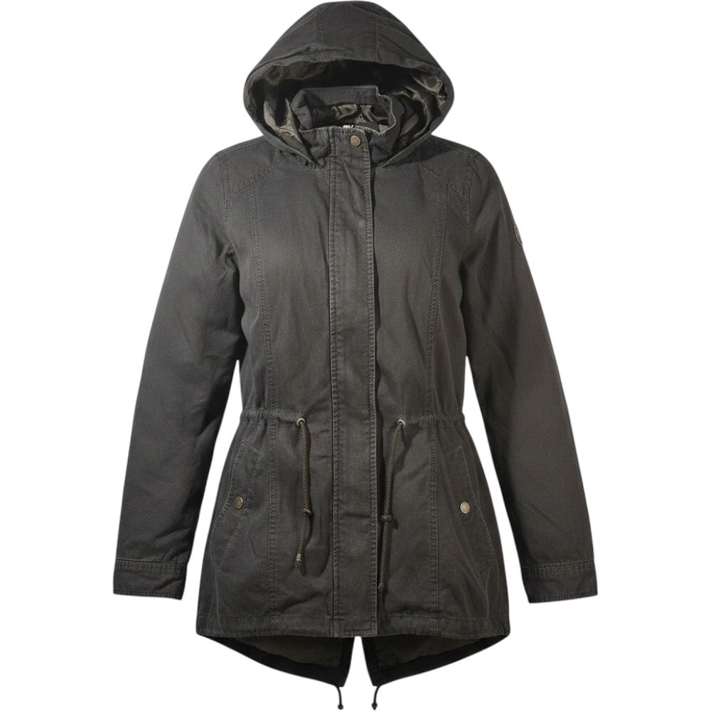 Vintage Miss London Jacket Womens Medium Black label Hooded Anorak utility
